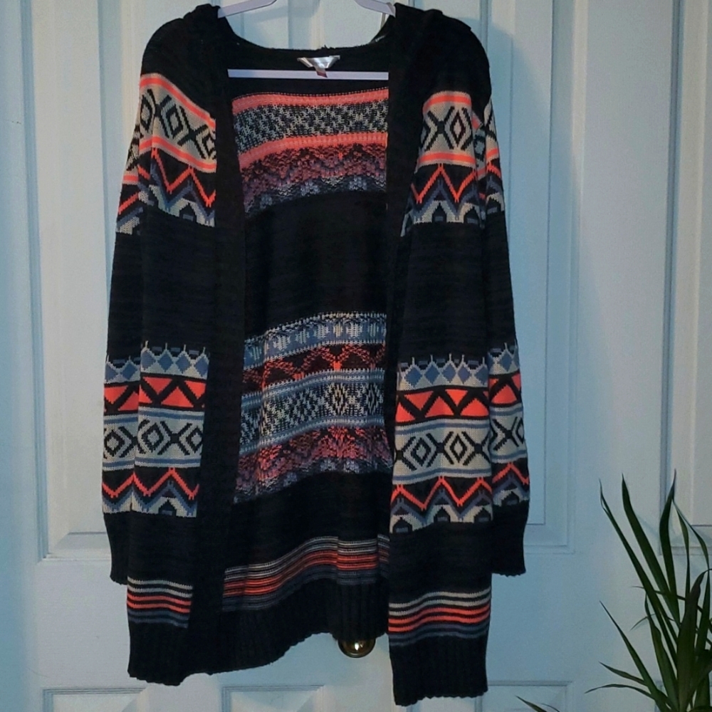 No Boundaries Junior 2XG Hooded Cardigan